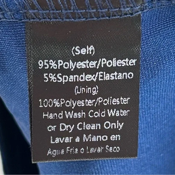 Windsor Alexa Velvet Studded Wrap Mini Navy Blue Dress Size Medium - Picture 8 of 9